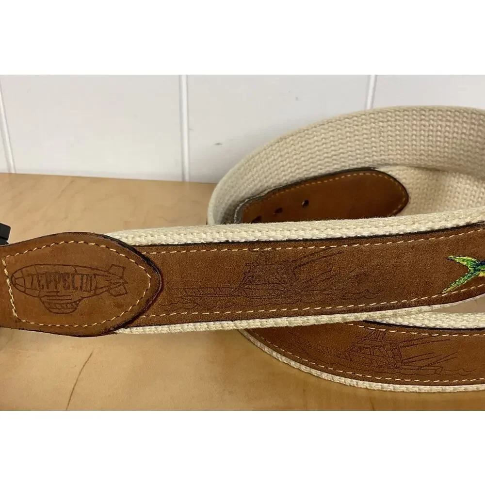 Zeppelin Men's Nautical Deep‎ Sea Fishing Solid Brash Buckle Canvas/Leather Belt